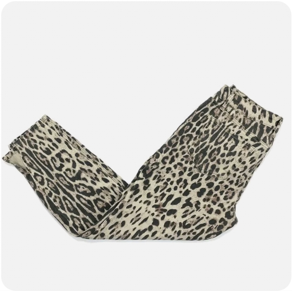 Royalty For Me Leopard/Animal Print Wanna Betta Butt Jeans Stretch 10